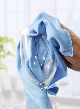 红酒杯擦拭布蓝色口布正方型擦杯布 40*40cm白色