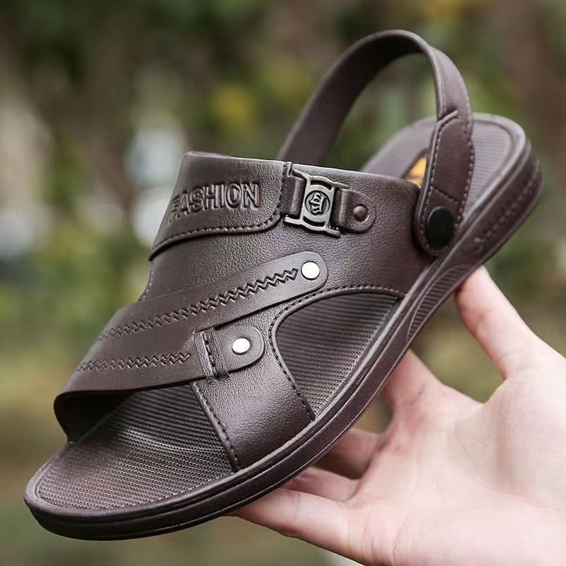 凉鞋男款开车两用休闲凉拖鞋防滑防臭软底耐磨男士沙滩鞋夏季新款