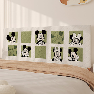 卡通床头罩套1米8老式实木床头靠背靠垫保护套可拆洗加厚四季通用