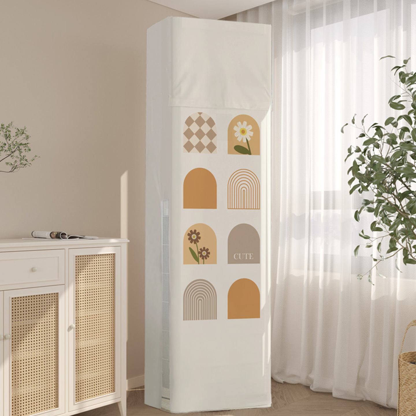 立式柜机空调防尘罩全包开机不取