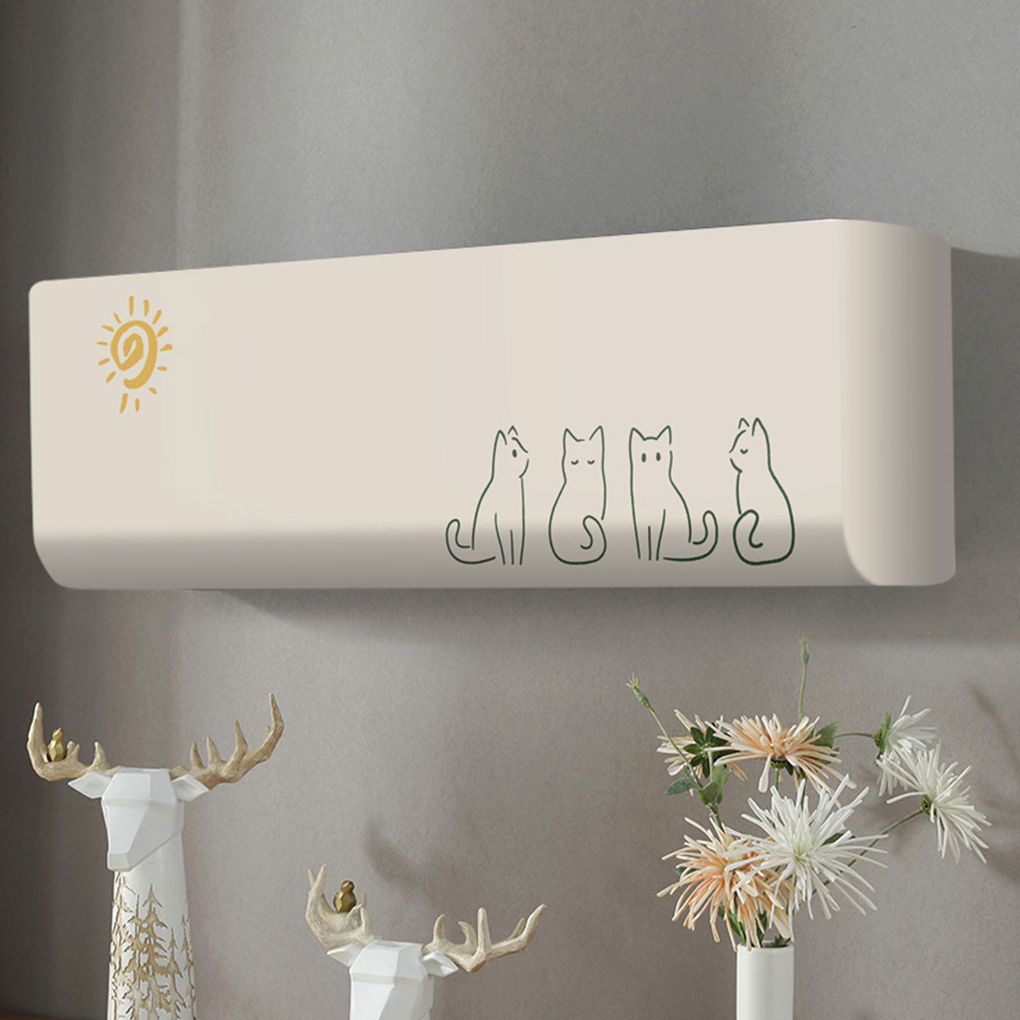 卡通空调防尘罩挂机通用壁挂式弹力加厚全包卧室内机套子品牌通用