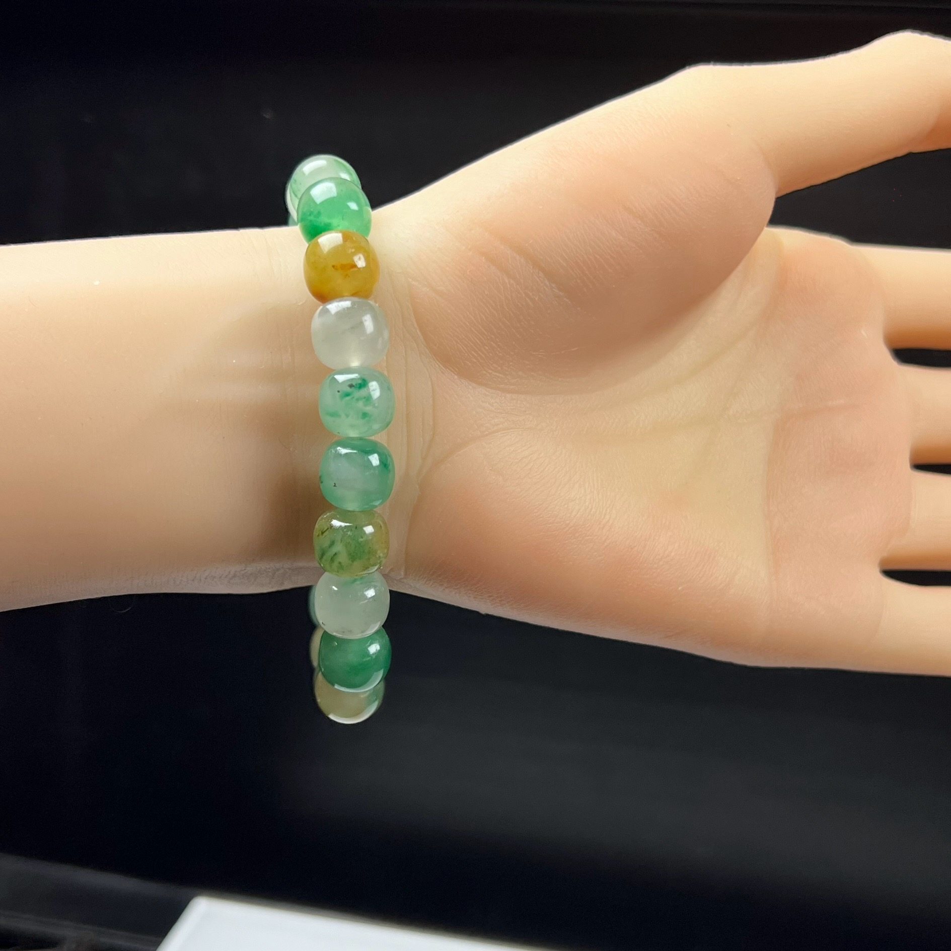 天然玉石精品珠宝高冰飘黄加绿非洲翠玉老型珠10mm手串手链正品,珠宝/钻石/翡翠,非洲翠,淘宝优惠券,粉丝福利购,淘宝优惠卷