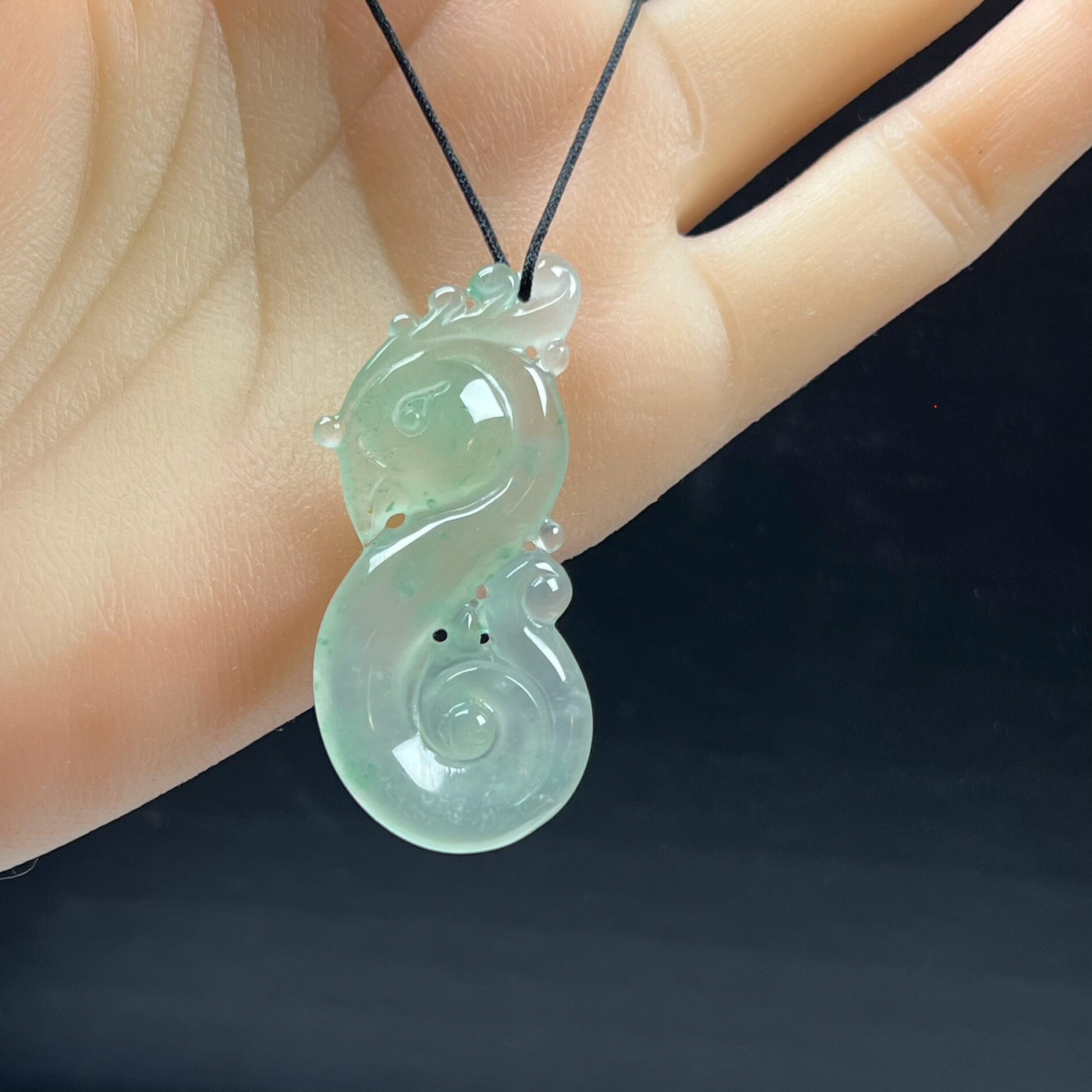 天然玉石精品珠宝高冰飘翠绿色非洲翠玉凤凰吊坠毛衣链送礼