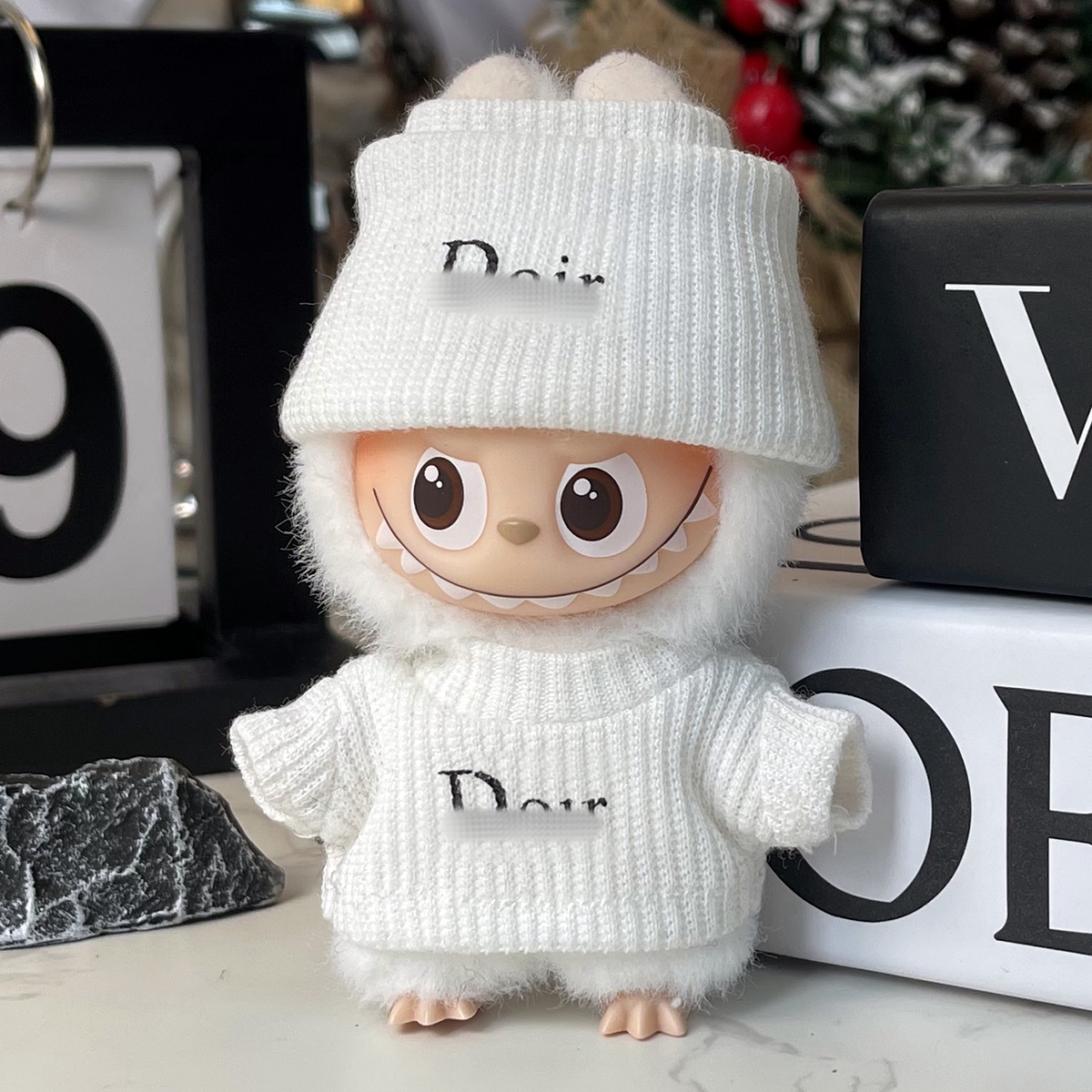 仅衣服适用迷你版拉布布4.0娃衣可替换labubu衣服站坐姿四代4代穿