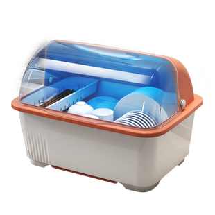 新款消毒碗柜家用碗碟收纳架碗筷收纳盒台面带盖放餐具沥水置物架