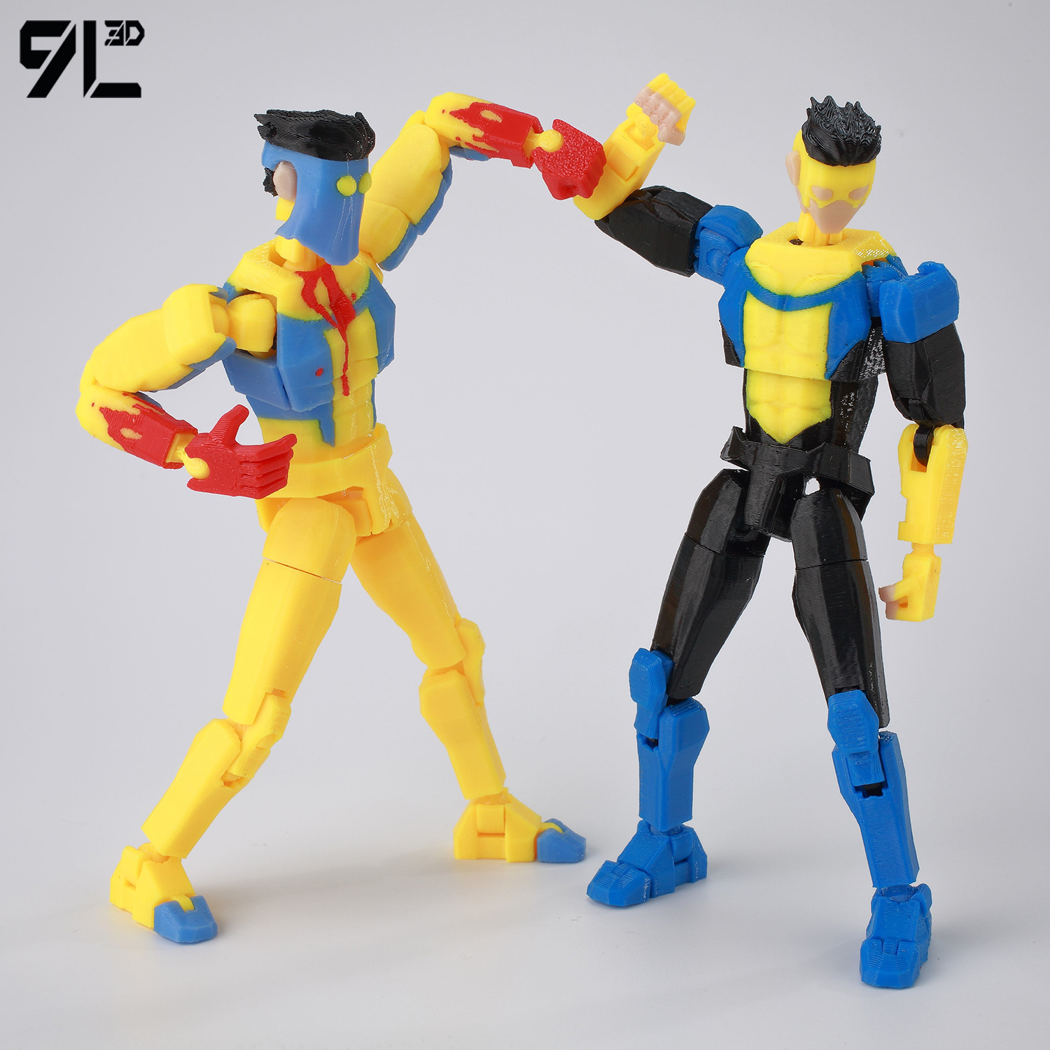 无 敌少侠可动人偶无眼罩马克9L3D打印关节可动手办素体模型玩具