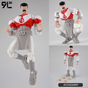 正品9L3D新款崔格摄政王无敌少侠马克手办3D打印关节可动人偶模型