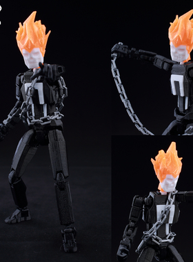 多关节可动人偶3D打印手办恶灵骑士漫威超人动漫游戏周边礼物玩具