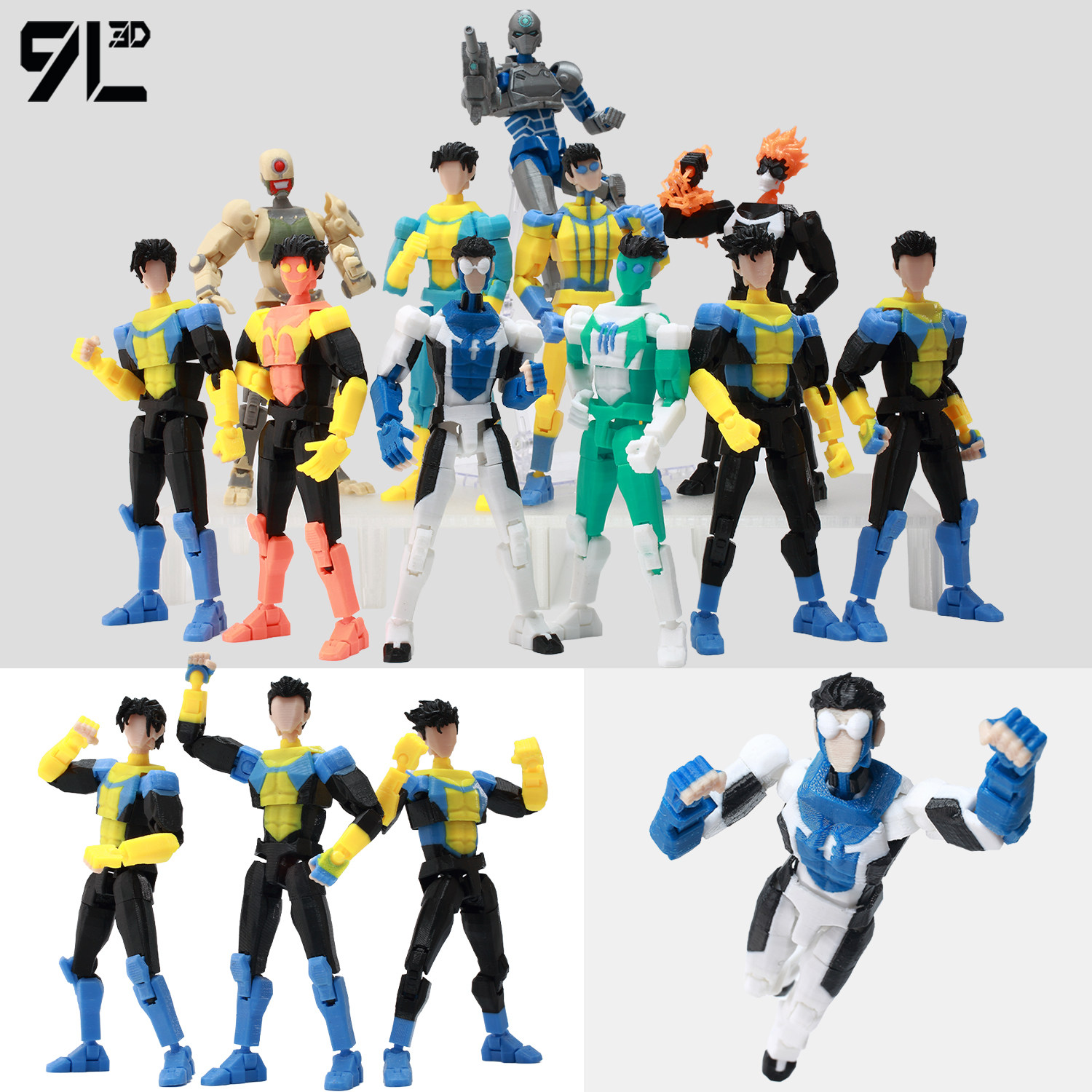 9L咒术回战漫威无敌少侠手办3D打印关节可动幸运13人偶男礼物玩具图片