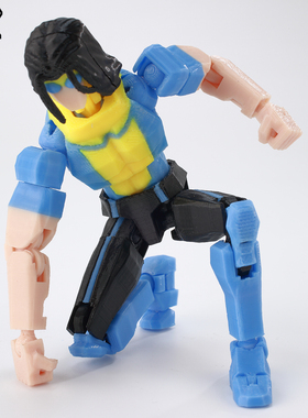 正品9L3D打印新款无敌少侠长发马克手办关节可动人偶幸运T13模型