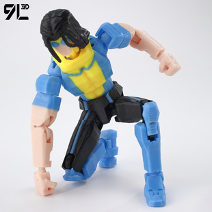 正品9L3D打印新款无敌少侠长发马克手办关节可动人偶幸运T13模型