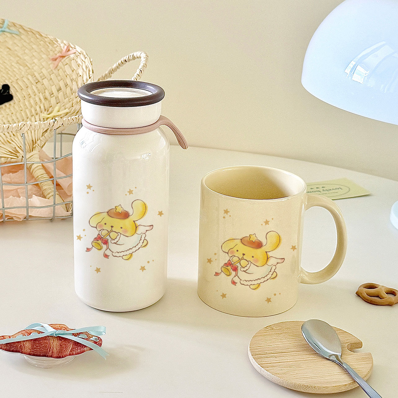 氛围感拉满！萌犬乐师 316 不锈钢保温杯少女心日常出门喝水杯子