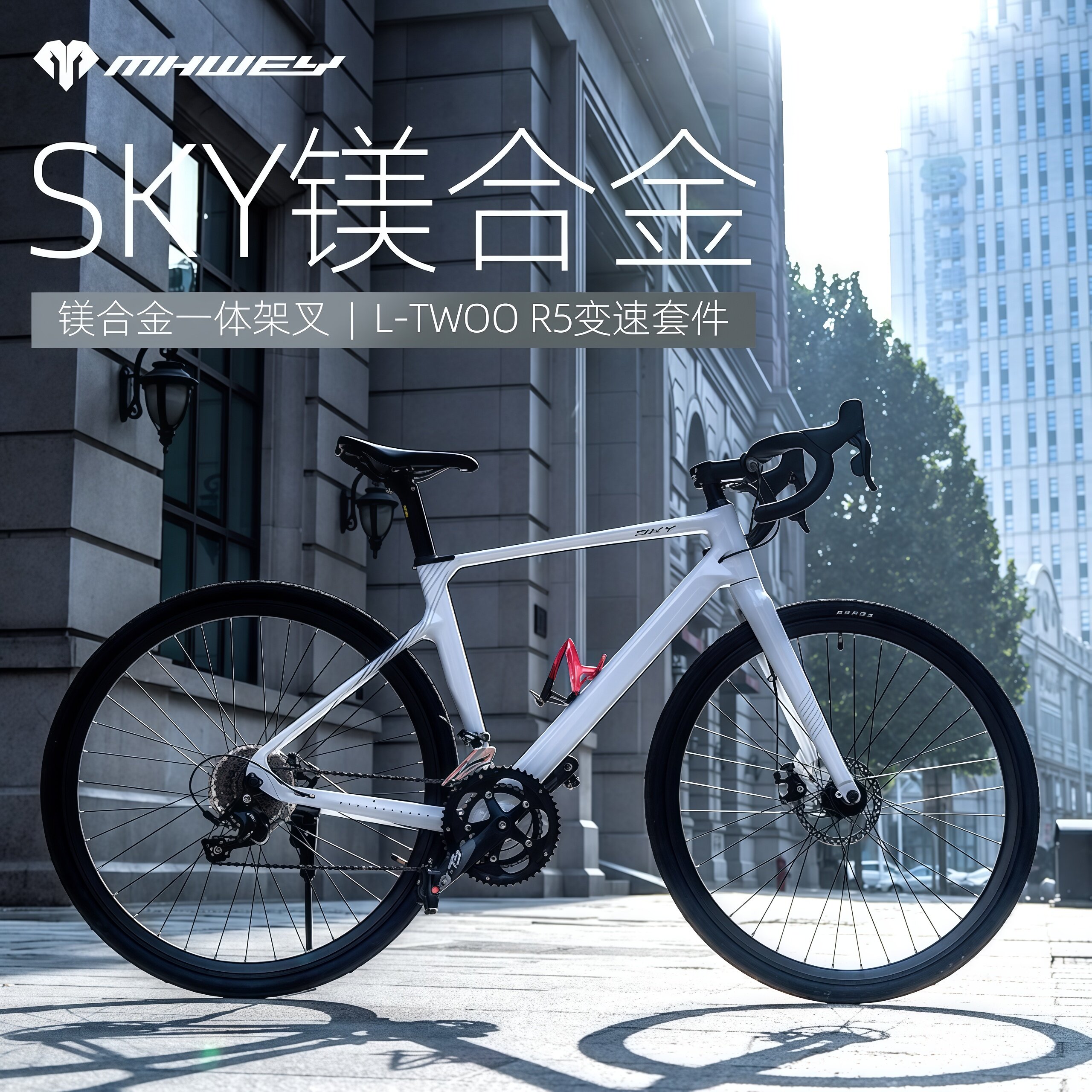 镁合金一体弯把变速手变公路车