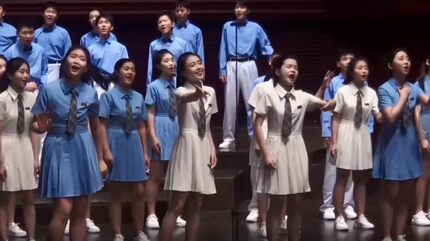 新款儿童合唱服/小学生/初中生/中学生长裙/诗歌/表演合唱团服装
