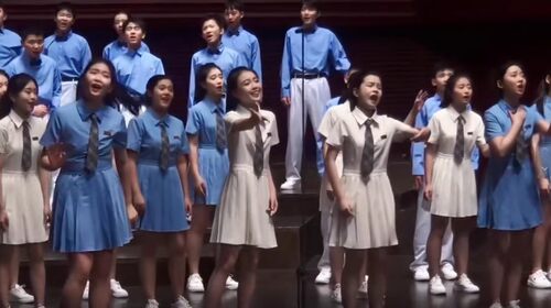 新款儿童合唱服/小学生/初中生/中学生长裙/诗歌/表演合唱团服装