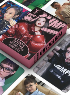 金智妮JENNIE小卡贴纸127张BP粉墨JUMP明信片小卡周边自制 ROSE