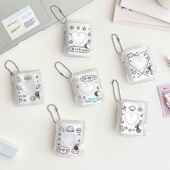 原创闪粉一寸透明卡册迷你证件照相册挂件收纳册追星爱豆小卡卡册