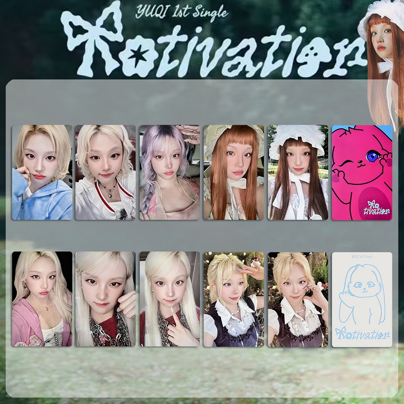 宋雨琦SOLO2专辑Motivation周边小卡特典卡 YUQI随机卡PHOTOCARD
