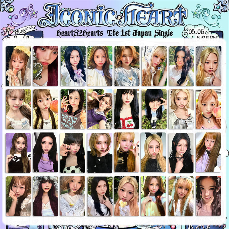 Hearts2Hearts日专Iconic Heart塔店HMV特典自印小卡专辑卡照片卡图片
