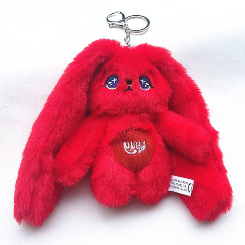 gidle宋雨琦solo同款红兔子钥匙扣gigi咖啡厅YUQI可爱毛绒挂件ins