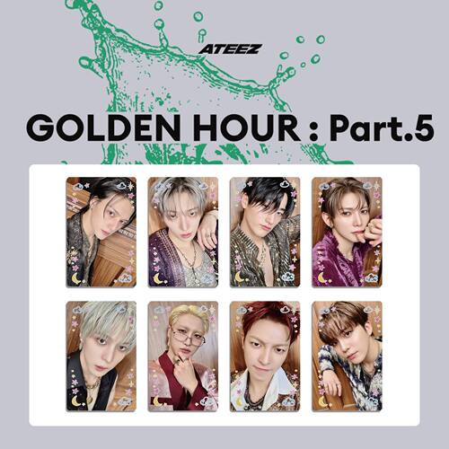 ATEEZ明信片GOLDEN HOUR PART 5新专打歌卡照片卡周边自制ins