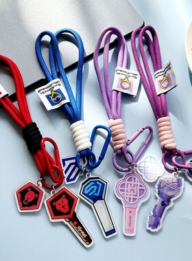 猎魔女团男团SUPER JUNIOR钥匙扣挂绳登山扣亚克力挂件手机绳周边