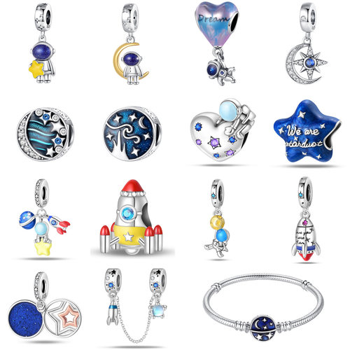 原创太空旅行系列beads串珠925银