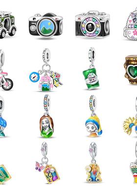 旅行系列相机串珠BEADS潘家手工DIY手链珠子镀银配饰吊坠吊饰