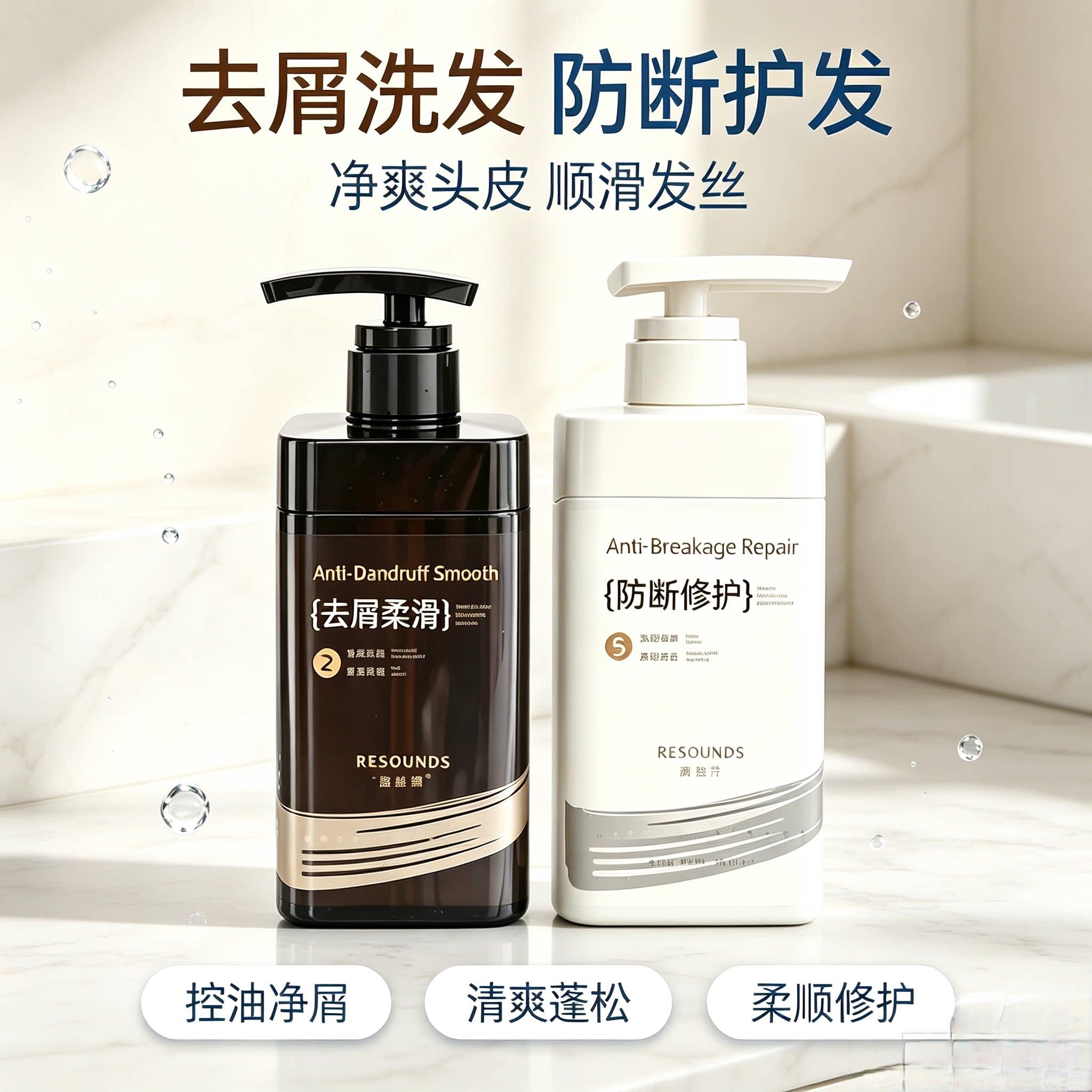 正品润丝丹红姜洗发水乳茶籽清爽控油无患子修护蛋白防断润发乳图片