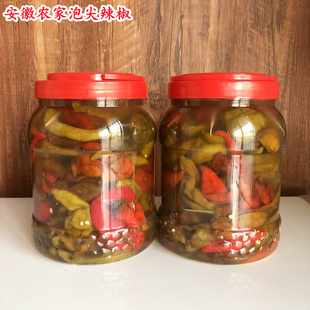 桶装泡尖辣椒青红尖椒安徽六安特产农家手工腌制泡菜酱菜下饭小菜