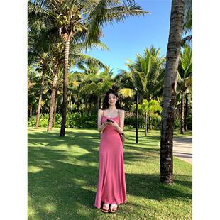 吊带长裙修身 女春夏季 气质度假裙子 stevens性感卡戴珊洋装 alex