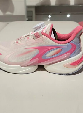 李宁男女大童鲲鹏3跑步鞋新款小童旋钮轻弹防滑缓震运动鞋YKFV140