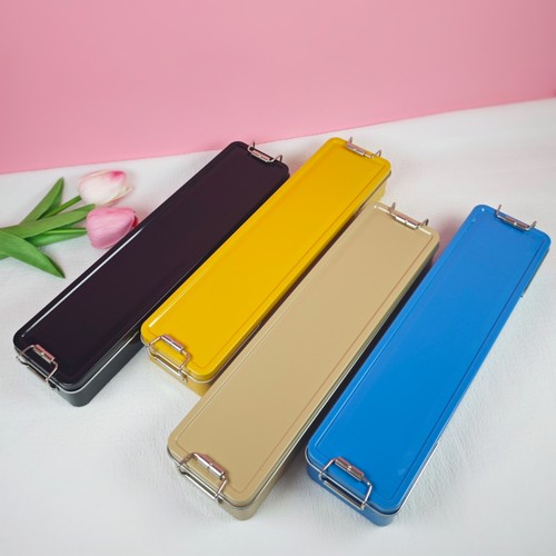 茶叶食品凤梨酥包装翻盖卡扣长条铁盒文具盒渔具饵料多功能收纳盒