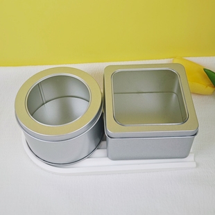 慕斯蛋糕铁盒提拉米苏曲奇烘焙铁盒礼品包装 圆形方形开窗马口铁盒