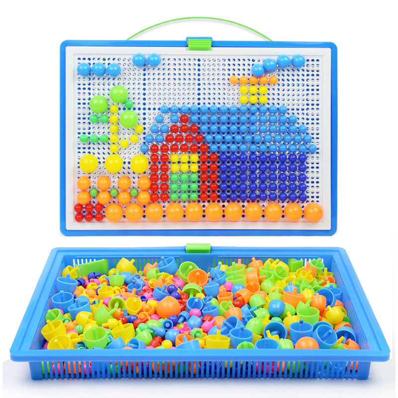 幼儿园宝宝蘑菇钉手工DIY早教益智玩具3-6岁儿童拼插装百变积木,玩具/童车/益智/积木/模型,插珠/蘑菇插钉,淘宝优惠券,粉丝福利购,淘宝优惠卷