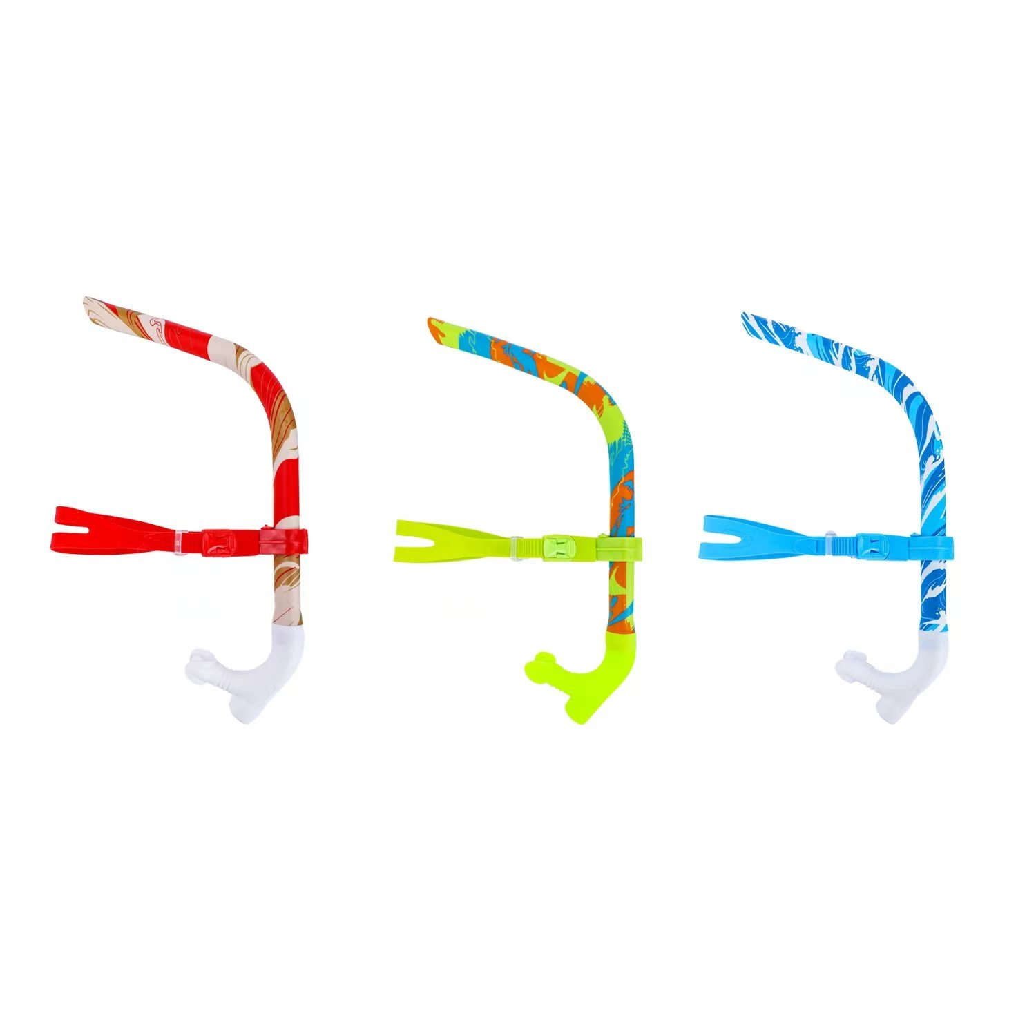 洲克25新款呼吸管儿童直排湿式游泳训练水下换气器浮潜自由泳专业