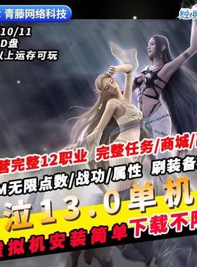神泣13.0单机版12职业完整任务GM无限点数可改属性PC网游单机
