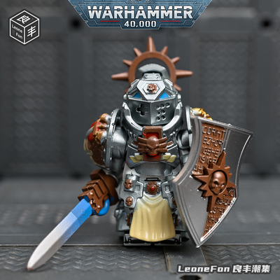 战锤40K灰骑士剑盾积木人仔星际战士拼装玩具机甲模型男生礼物