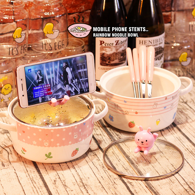 泡面碗帶蓋陶瓷家用日式大號學生飯盒泡方便面碗宿舍有蓋可愛卡通在類目 餐飲具, 餐具, 碗中 - 來自Buy2taobao.com提供專業的淘寶代購服務