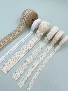 镂空棉线蕾丝花边卷布艺辅料幼儿园手工diy材料装 饰布料布条蕾丝