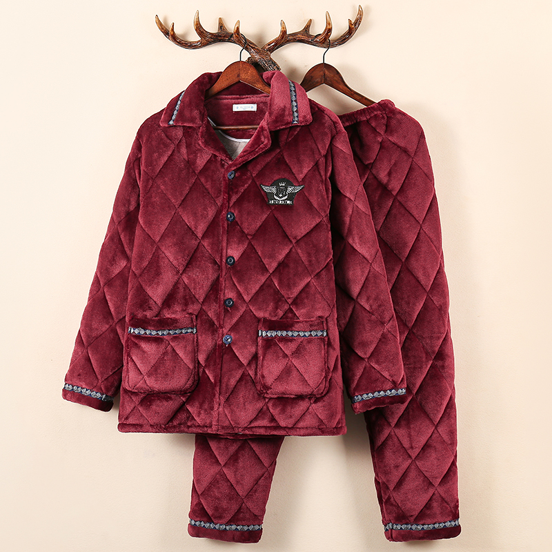 雯彩丽人男珊瑚绒简约