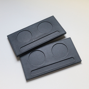 商务会议杯垫皮质酒店客房水杯垫创意杯托办公用品定制皮垫LOGO