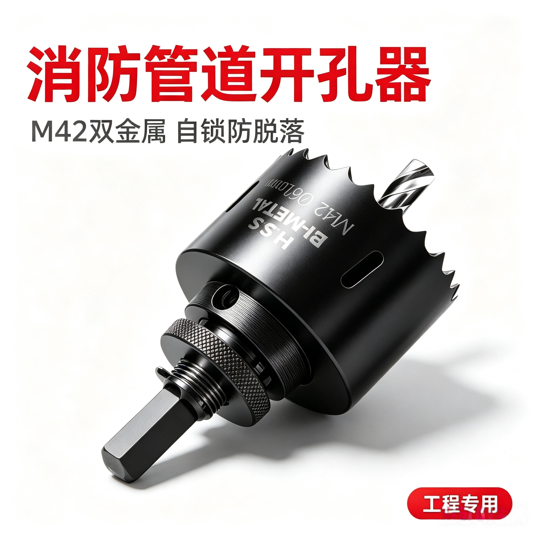 蓝胜消防管道开孔器三通钻套装