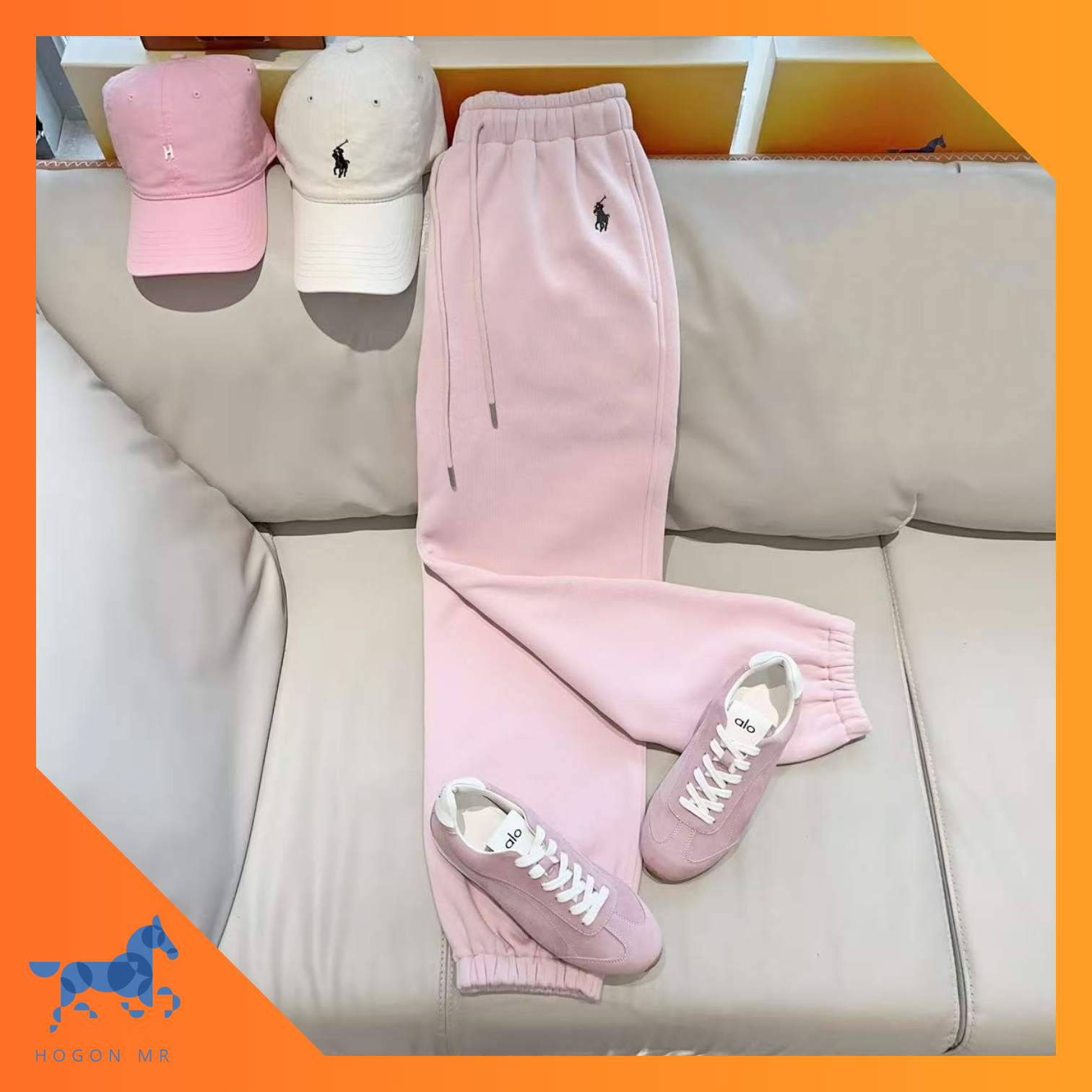 HOGON MR｜【新品】潮流高定加绒加厚运动女裤情侣束脚休闲卫裤