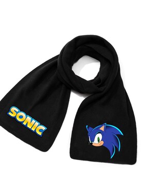 索尼克围巾影视周边sonic数码印花秋冬日系休闲保暖纯色围脖护颈