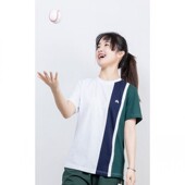 款 天立夏季 圆领墨绿色拼白色个性 jk制服冬半袖 北漓酱新款