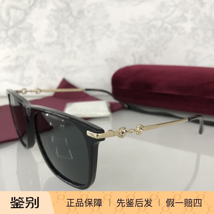 古驰板材方框金属太阳镜
