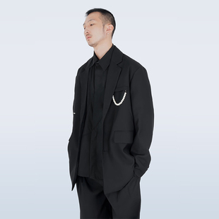 可拆卸珍珠装 680D订制面料 饰 设计师版 外套 STR 型修订西装 SUIT