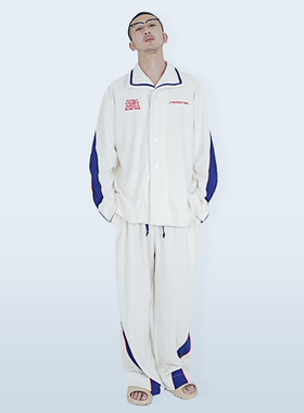 STR/CHEN:420g纤维双面绒毛巾面料可外穿睡衣居家服【上衣+裤子】