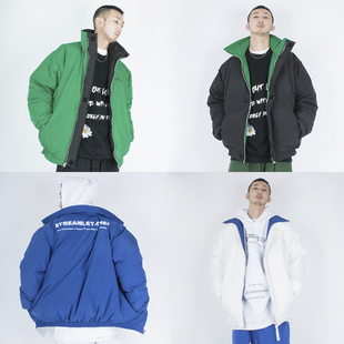 两面穿配色标示男女宽松羽绒服 90A保暖填充 STREAMLET.CHEN COAT